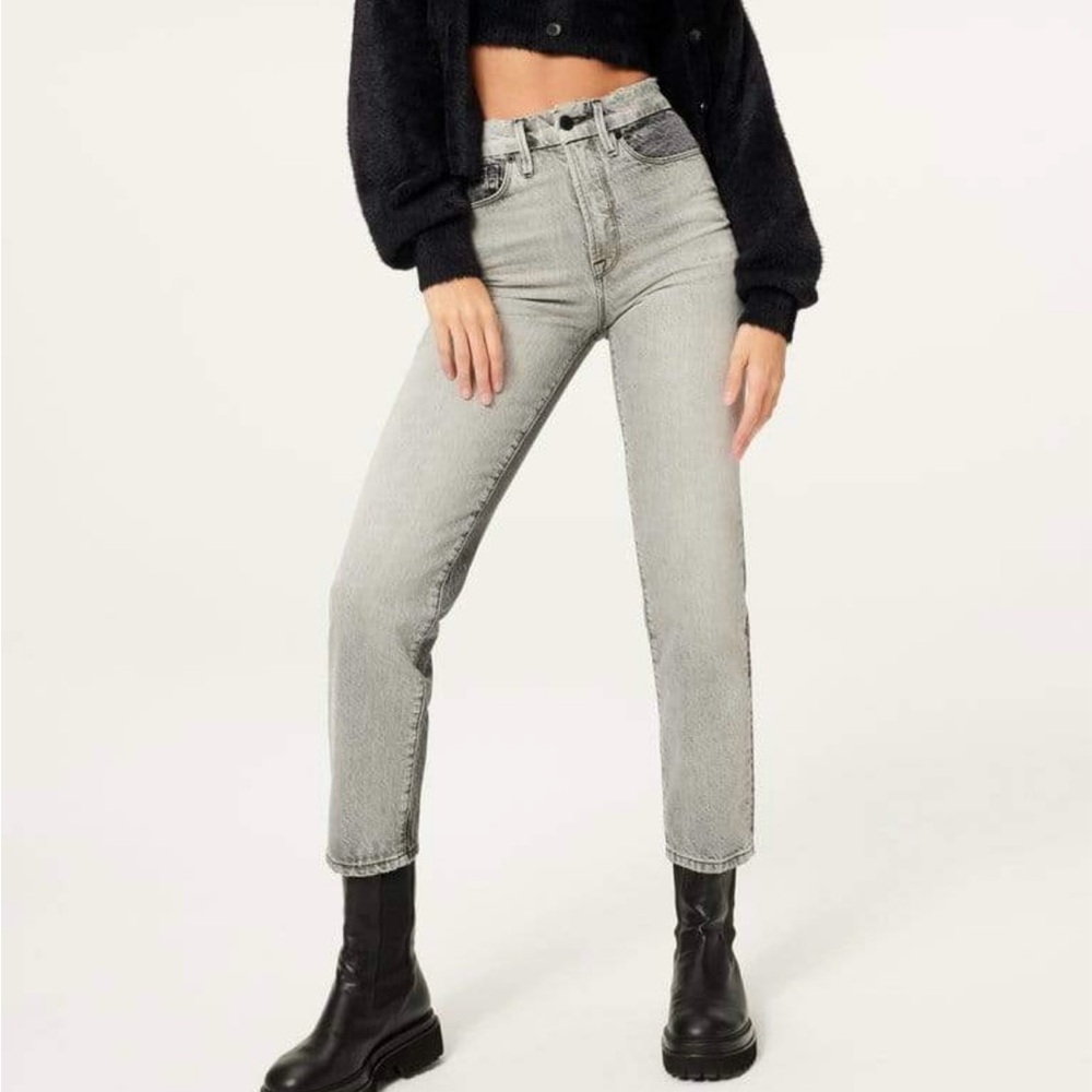 Good American size 8 / 29 two tone gray jeans